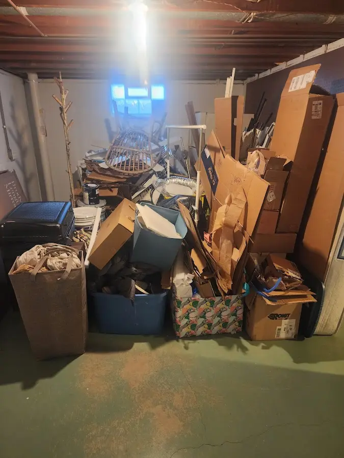 Roll-off dumpster container at job site for 8 Yard Dumpster Rental in Long Prairie